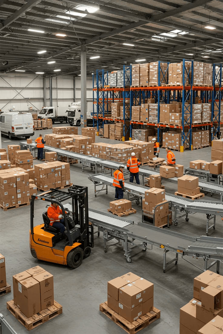 Logistics and supply chain warehouse operations.